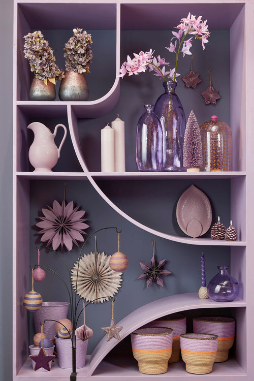 Mica Decorations Pinto Vaas - H51 x Ø22 cm - Gerecycled Glas - Lila - vtwonen shop