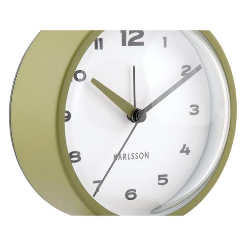 Karlsson wekker Brisk Dome - groen - 6.5x11x13.8cm - vtwonen shop
