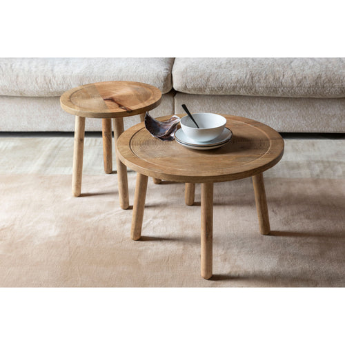 Zuiver Dendron Bijzettafel Rond 60 cm Mangohout - Bruin - vtwonen shop