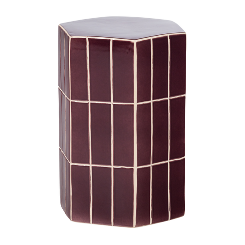 WOOOD decoratieve bijzettafel Plu - Keramiek - Paars - 42x30x26