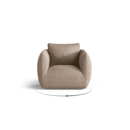 Cosmopolitan Design - Fauteuil Nimes structurele stof zand - 87x95.5x80cm