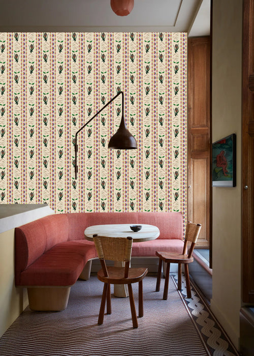 Catchii Behang Encanto Aztec Flowers Pastel beige