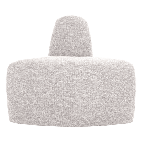 WOOOD eetbank hoek rond rugleuning Mojo Base - Bouclé - Ecru - 83x76x76