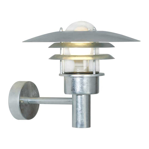 Nordlux Lønstrup Wandlamp Buiten | Ø32cm | E27 | IP44 | Verzinkt | Seaside
