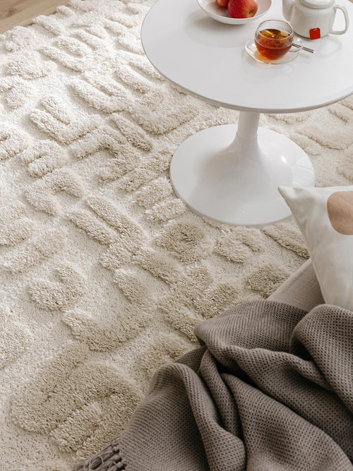 benuta shaggy vloerkleed Tibo - créme/beige - 160x230 cm