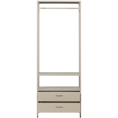 WOOOD open kledingkast 70 cm Ferris- metaal - zand - 185x70x54 - vtwonen shop