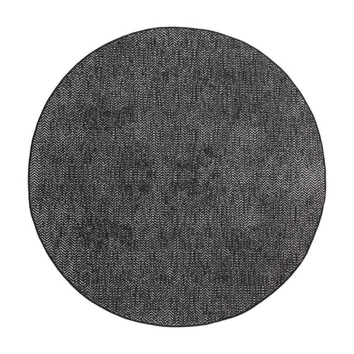 Eva Interior Buitenkleed Dahl Rond - Zwart - Dubbelzijdig - 200 x 200 cm