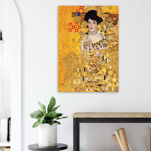 Artfulprints Poster Gustav Klimt - Portrait of Adele Bloch-Bauer I   - A4 21x29.7 cm - Geel