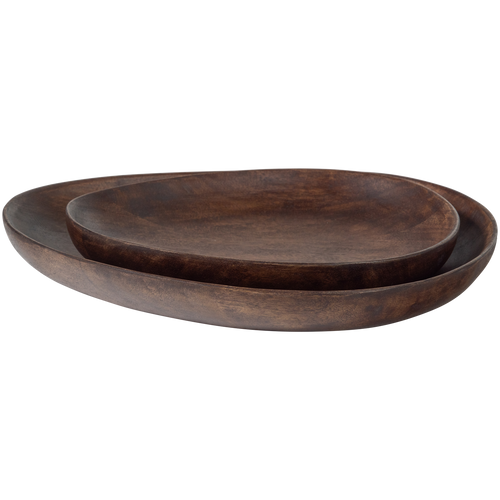 WOOOD dienblad Sevran - Mango Hout - Set van 2 - 4x26x22/4x33x29 - vtwonen shop