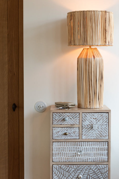 J-Line lamp Hanna Bananen Bladeren - jute - naturel