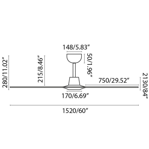Faro Morea Grote plafondventilator met 3 bladen, donkerbruin, walnoot, Tuya Smart System