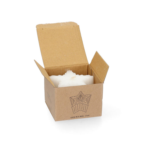 Return to Sender Kaars wit ster in craft doosje - vtwonen shop