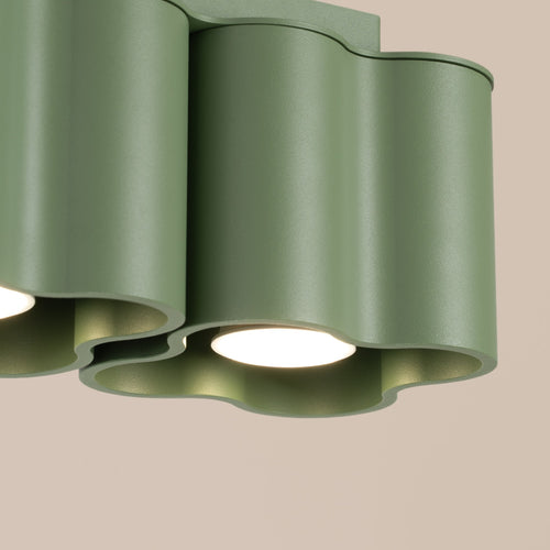 Sollux Lighting Plafondlamp OVIO 2 saliegroen GU10 - 24,5x12x12cm