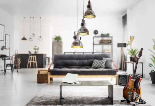 EGLO hanglamp Barnstaple - e27 - bruin-patina/black/oud-zink-look - vtwonen shop