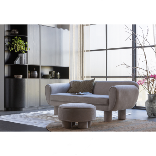 WOOOD opbergkast rond links Finca - Zwart - 210x78x40