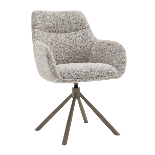 DÉJA Living Eetkamerstoel Noé - Beige/Taupe - Draaibaar - Set van 2 - vtwonen shop