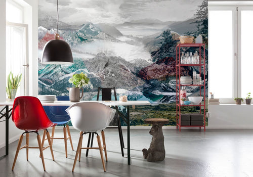 Sanders & Sanders fotobehang landschap multicolor - 368 x 248 cm - 612322
