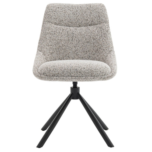 DÉJA Living Eetkamerstoel Malou - Beige/Zwart - Draaibaar - Set van 2 - vtwonen shop