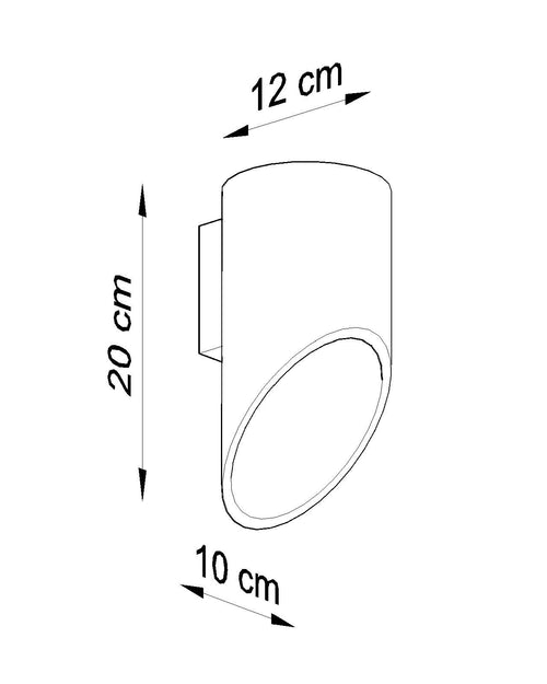 Sollux wandlamp Penne - 1 lichts - 12  x 20   cm - wit - vtwonen shop