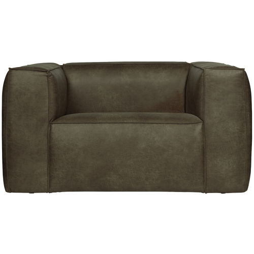 WOOOD fauteuil Bean - Ecoleer - Army - 74x146x98 - vtwonen shop
