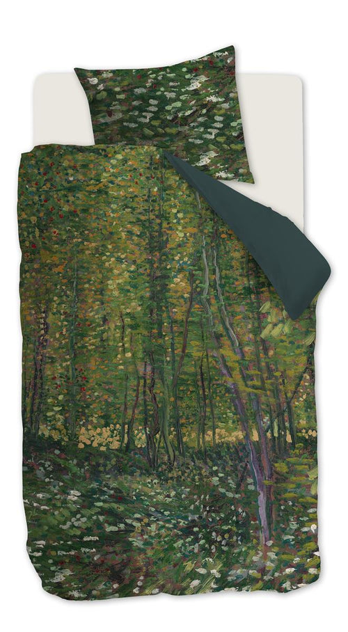 Beddinghouse x Van Gogh Museum dekbedovertrek Trees - 140x200/220 cm - groen - vtwonen shop