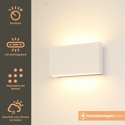 Artdelight Wandlamp Box 2L - Wit