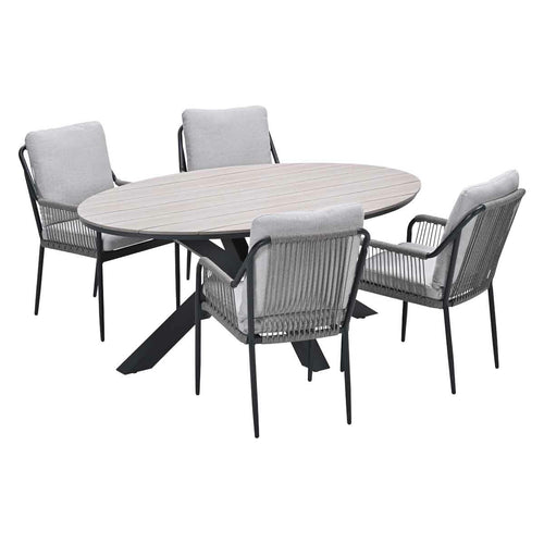 Garden Impressions tuinset Stevie - Tulli - taupe - 180x115 cm - 5-delig