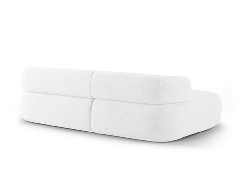 Micadoni linker hoekbank Jenny 5-zits, boucle ivoor - 145x225x73cm