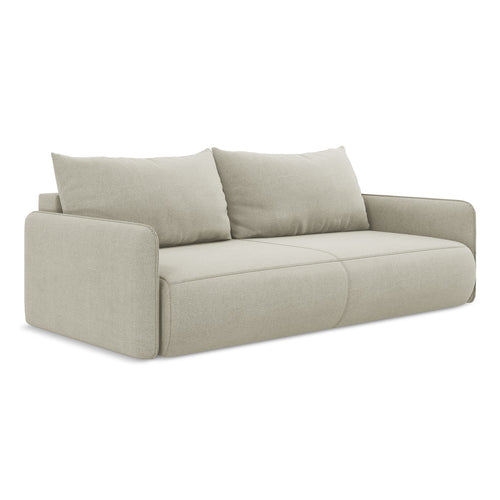 LaMiaSofa 3-zits slaapbank Palermo - textuurstof - lichtbeige - 216x105x86