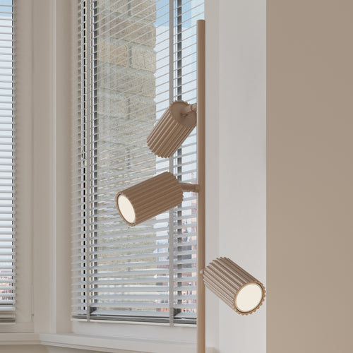 Sollux Lighting Vloerlamp KARBON 3 taupe - 30x30x155cm