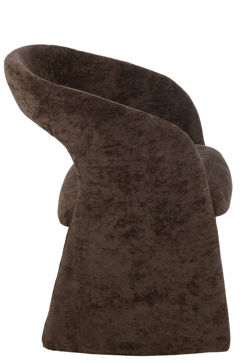 J-Line stoel Anise - textiel - donkerbruin - vtwonen shop