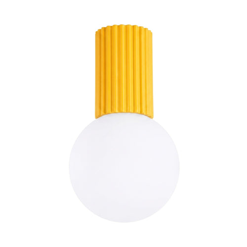 Sollux Lighting Plafondlamp HALO geel IP44 - 12x12x21cm