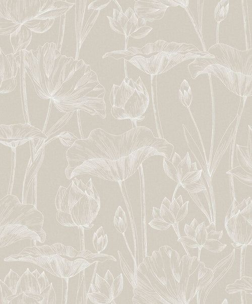 Masureel behang bloemen bruin - 53 cm x 10.05 m - 631974 - vtwonen shop