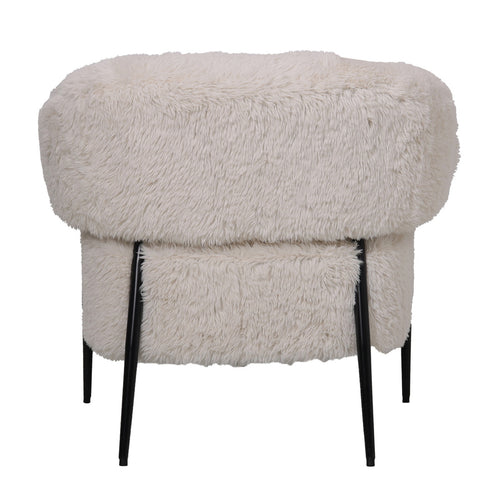 DÉJA Living Fauteuil Bogo Fluffy - Beige Stof - 86x74x78cm - vtwonen shop