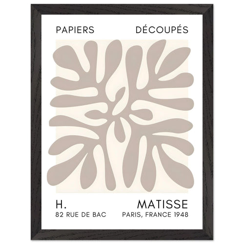 Artfulprints Poster met Lijst Matisse - Deep ocean grey   - 30x40 cm - Taupe