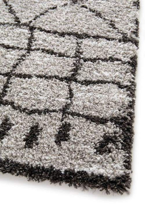 AFK Living vloerkleed Newport - shaggy - grijs - 80 x 150 cm