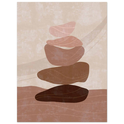 Artfulprints  Boho – Stone balance   poster 30x40 cm - vtwonen shop