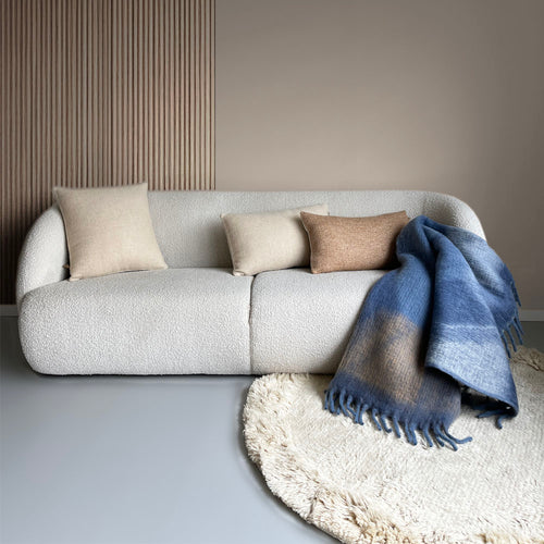 Malagoon plaid Zapotec - zacht blauw - 100% recycled