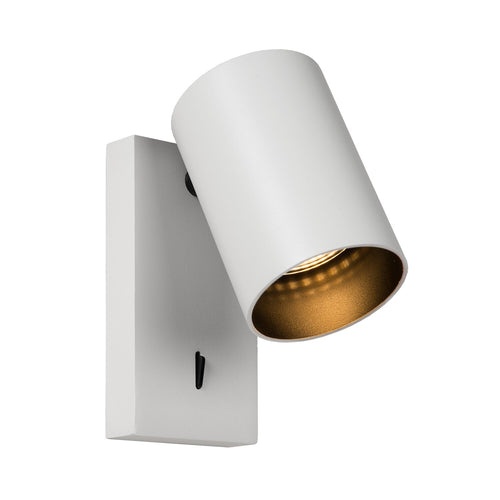 Atmooz wandlamp Nuo - wit-zwart binnenin - 15 x 10 x H 12 cm - GU10