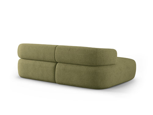 Micadoni linker hoekbank Jenny 5-zits, boucle groente - 145x200x73cm