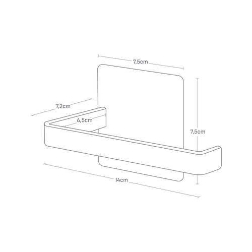 Yamazaki Tower Toiletrolhouder magnetisch - Zwart - vtwonen shop