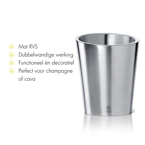 Leopold Vienna - Champagnekoeler dubbelwandig RVS