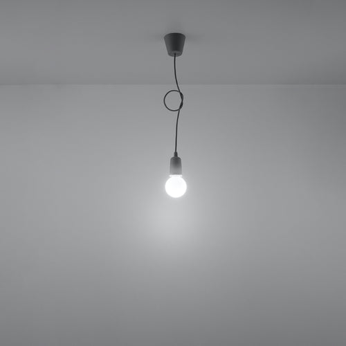 Sollux Lighting Hanglamp DIEGO 1 grijs - 9x9x90cm