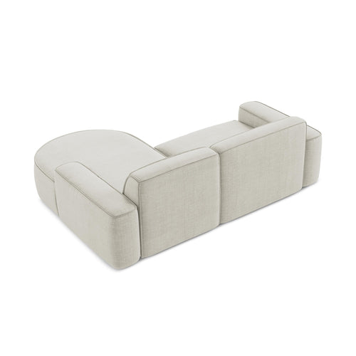 LaMiaSofa hoekbank rechts Melissa - textuurstof - lichtbeige - 224x166x70