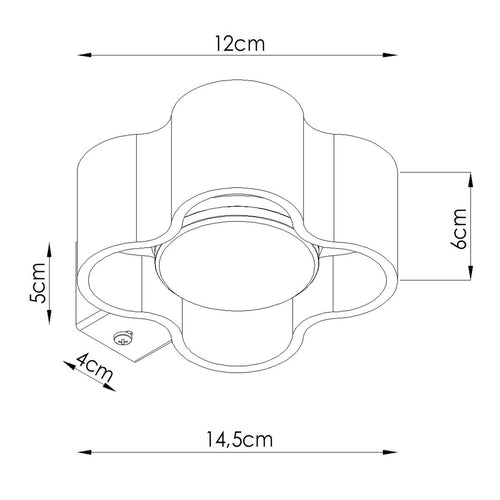 Sollux Lighting Wandlamp OVIO saliegroen Gx53 - 12x14,5x6cm