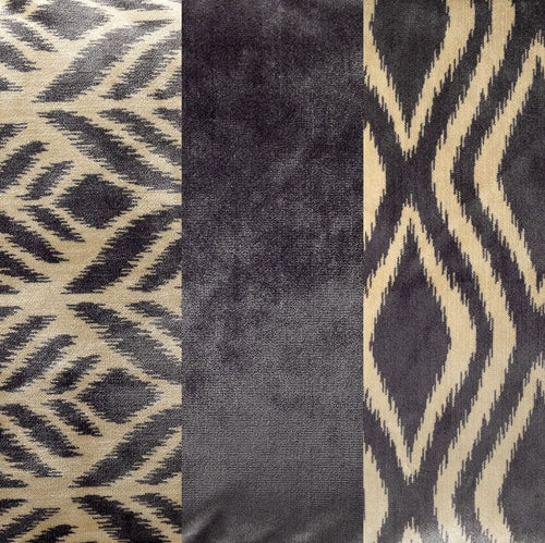 KUSSENSET | 3-delig | Celeste Signature | antraciet | Hoii | inclusief veren binnenkussens