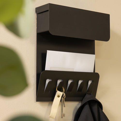 Spinder Design Kapstok Keeper - Zwart - 5 haken - opbergvak - vtwonen shop