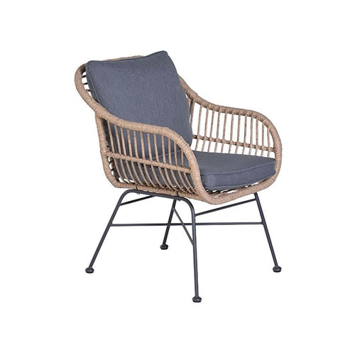 Margriet dining fauteuil - carbon black - natural rotan - mystic grey - vtwonen shop