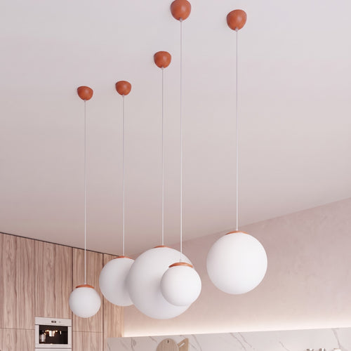Sollux Lighting Hanglamp UGO 30 rode oker - 30x30x120cm
