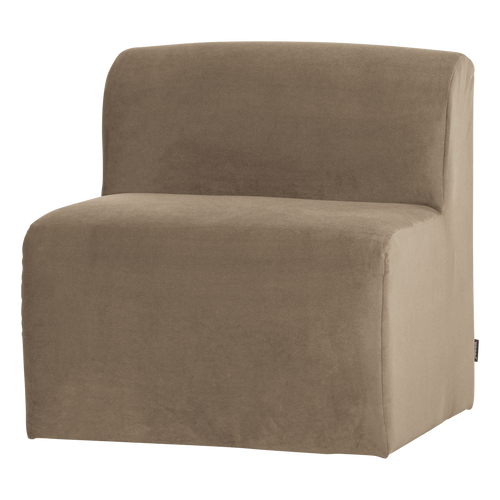 WOOOD eetbank 84 cm rugleuning Mojo Base - Velvet - Khaki - 83x84x76